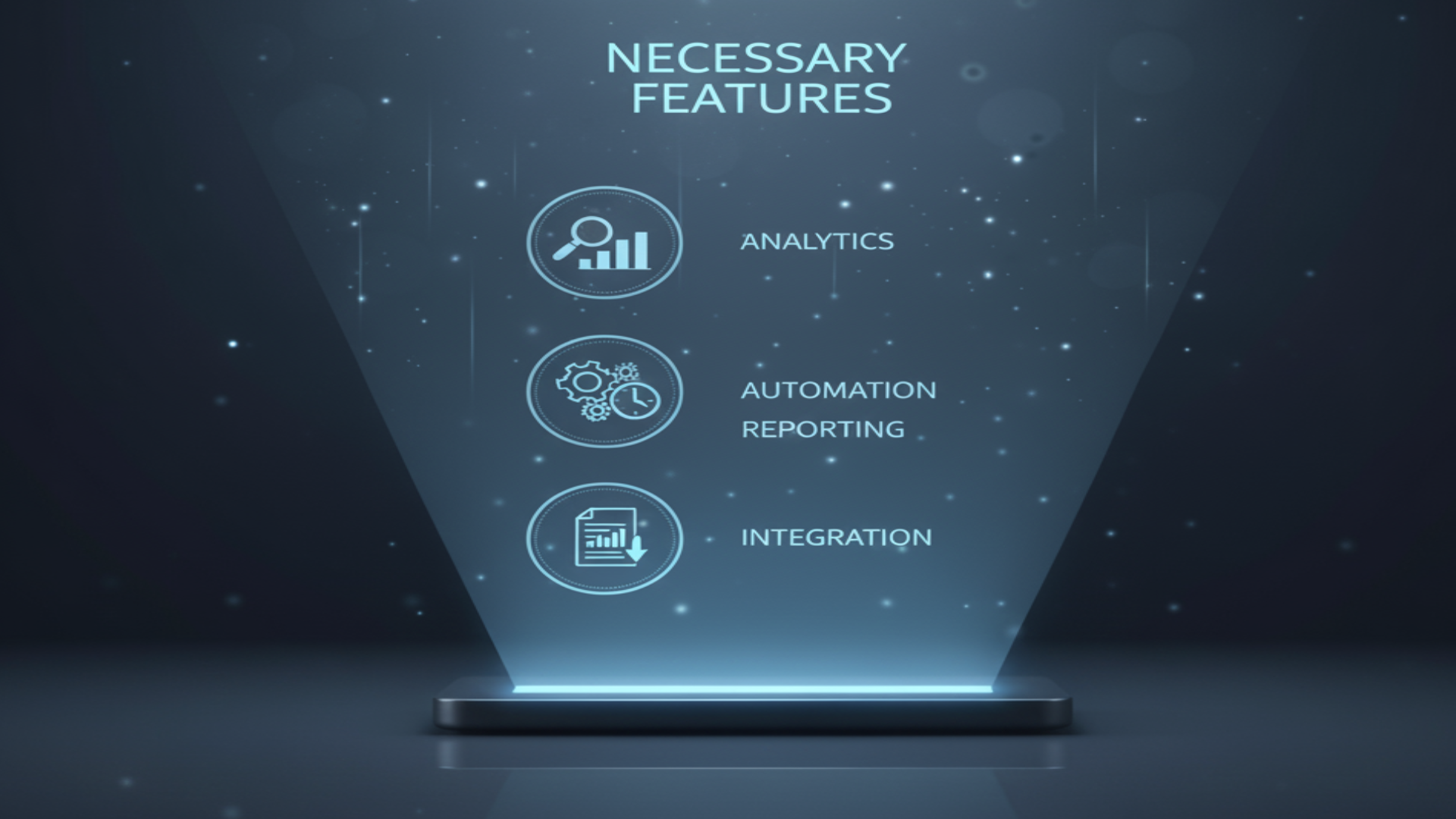 List Necessary Features