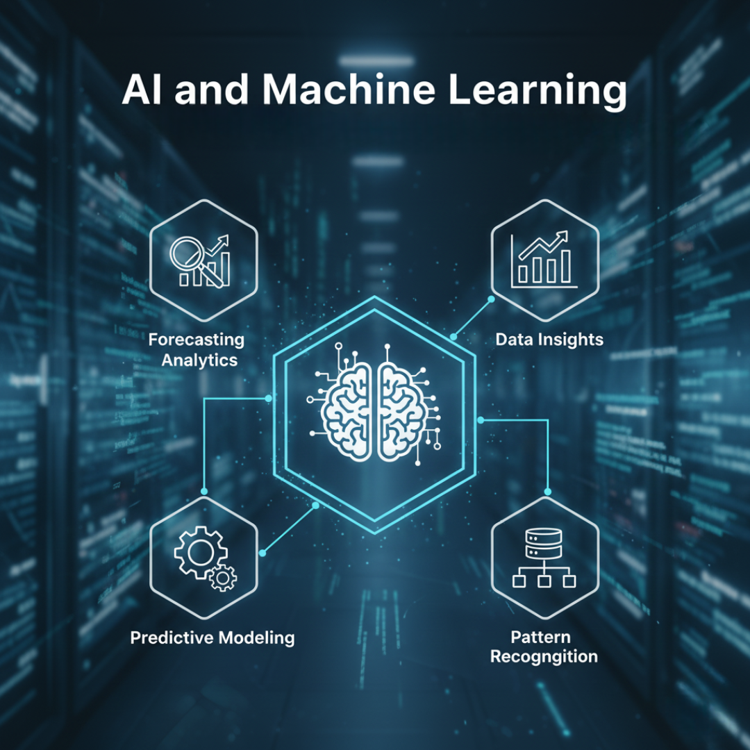 AI and Machine Learning for forecasting analytics and data insights