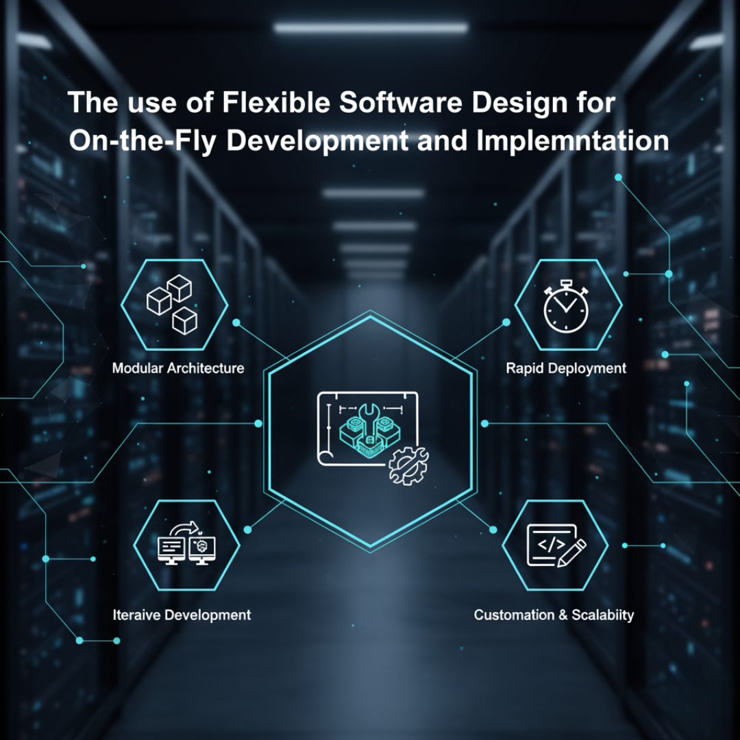 The use of flexible software design for on-the-fly development and implementation